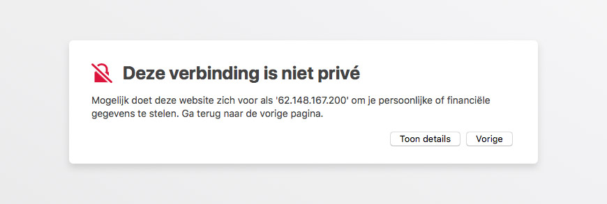 SSL foutmelding