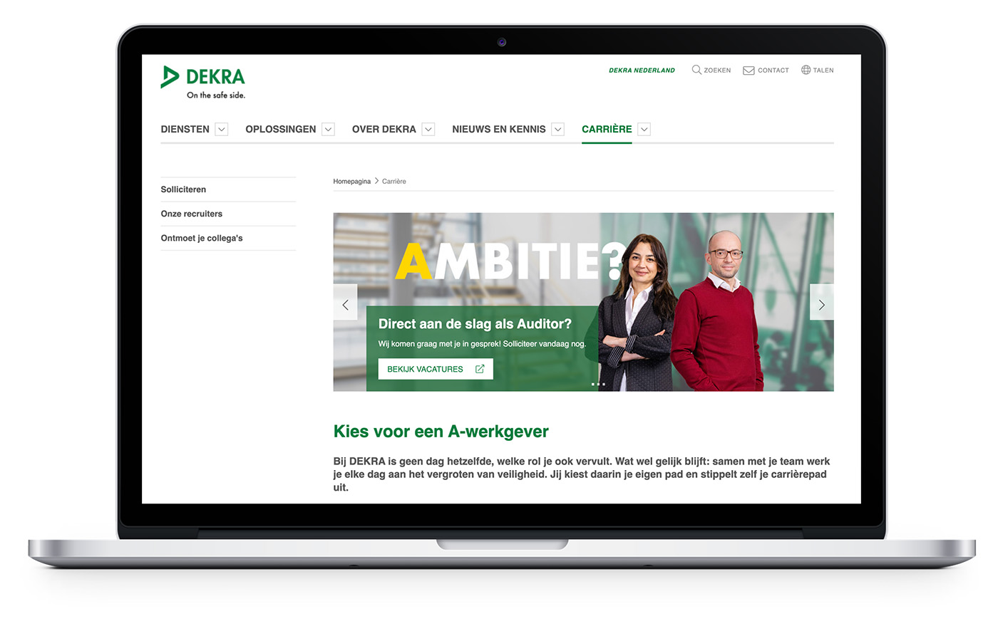 DEKRA landingpage